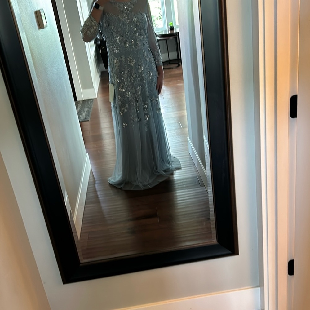 Adrianna papell light blue sequin dress size 14